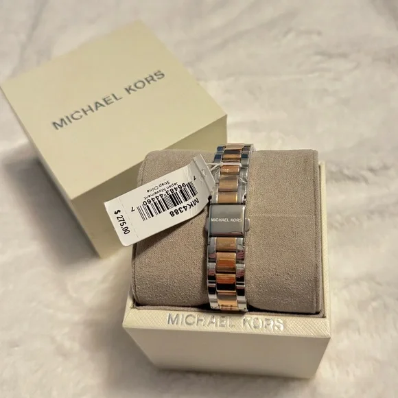 Michael Kors Two-Tone Watch with Rose Accents - Picture 3 of 4